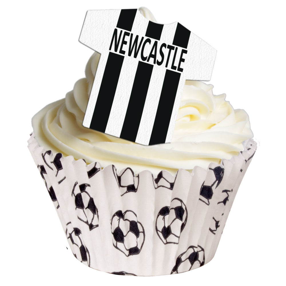 Newcastle T‑Shirt Edible Cake Toppers (Pack of 12)