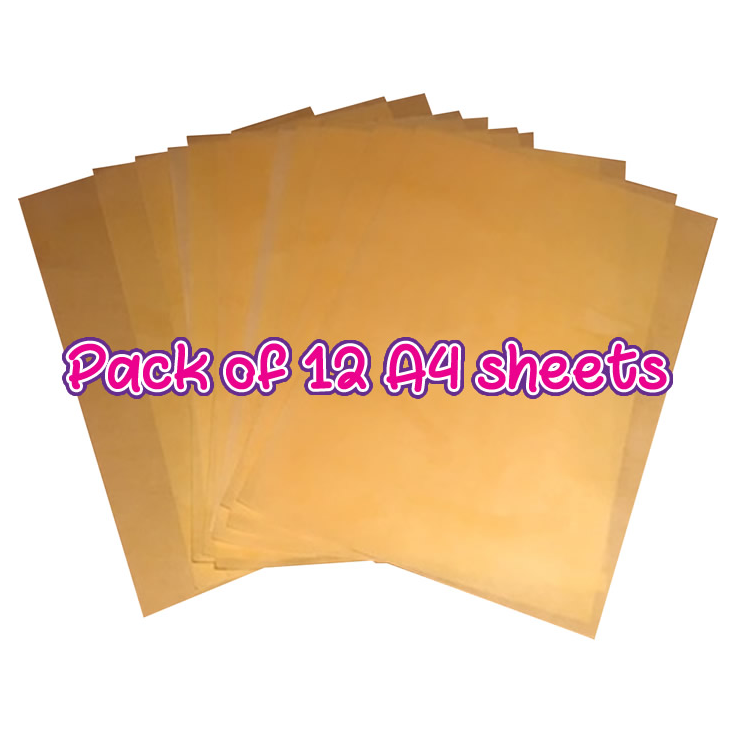 Pack of 12 sheets Aricep4 sweet vanilla edible wafer paper (also called rice paper)