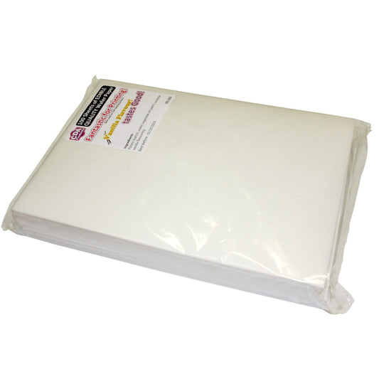 Premium EDIBLE A4 wafer paper in white & 6 colours - Packs of 100
