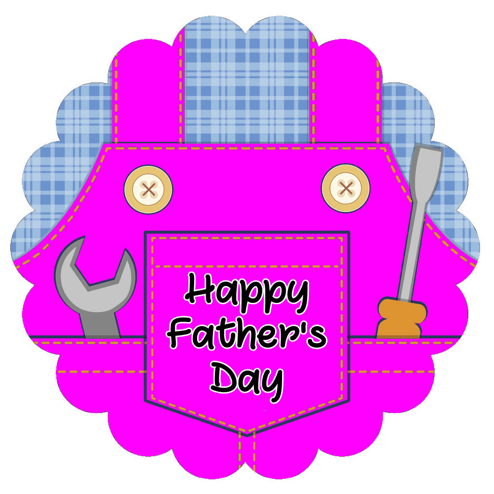 Dad’s Mixed Overalls Edible Cake Toppers (Pack of 12 – 6 Designs)