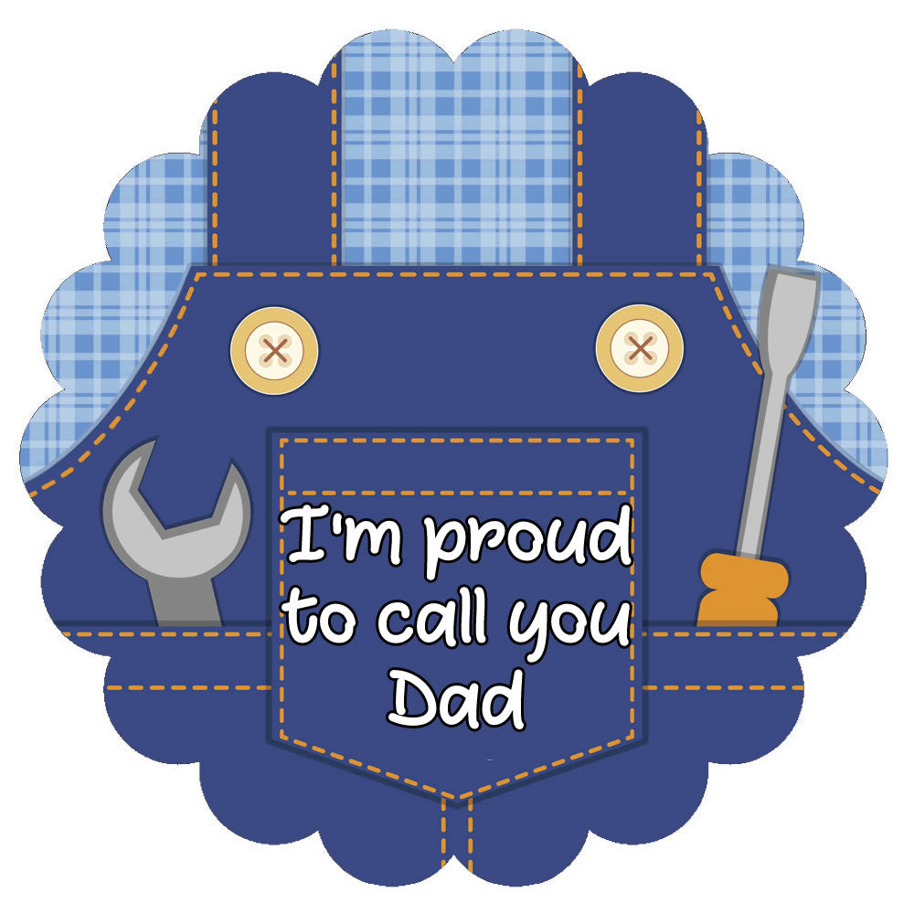 Dad’s Mixed Overalls Edible Cake Toppers (Pack of 12 – 6 Designs)